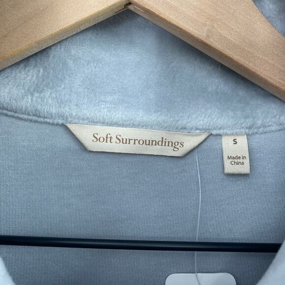 Soft Surroundings Auberon Mini Dress Coziest Zip Up Tunic Pullover Silver NEW S - Picture 7 of 10